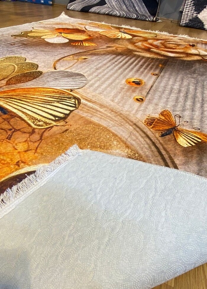 İSTEDİĞİNİZ ÖLÇÜDE 3 BOYUTLU KAYMAZ TABAN HALI  - Görsel 2