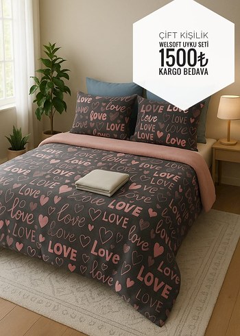 YORGAN WELSOFT ÇİFT KİŞİLİK UYKU SETİ 1500 tl kargo ücretsiz - Görsel 13