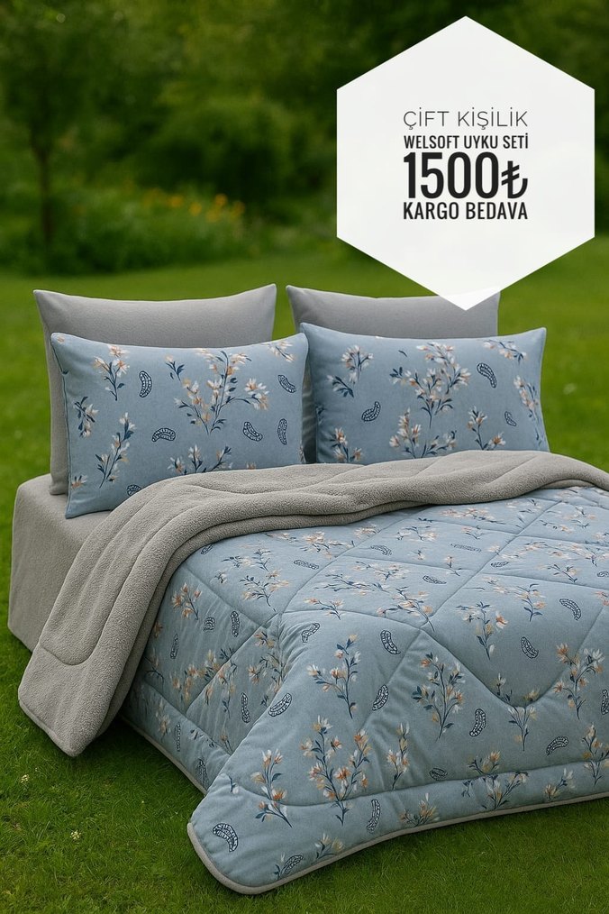 YORGAN WELSOFT ÇİFT KİŞİLİK UYKU SETİ 1500 tl kargo ücretsiz - Görsel 4