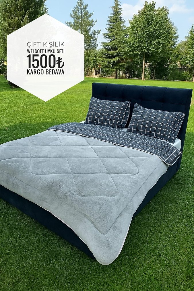 YORGAN WELSOFT ÇİFT KİŞİLİK UYKU SETİ 1500 tl kargo ücretsiz - Görsel 2