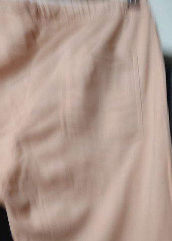 Düğmeli Bej Kadın Rahat Kesim Pantolon - Görsel 5