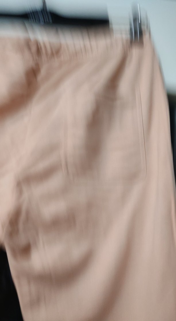 Düğmeli Bej Kadın Rahat Kesim Pantolon - Görsel 5