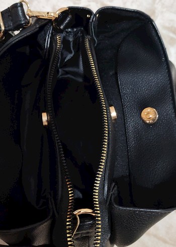 Siyah Deri Püsküllü Kadın Çanta - Görsel 6