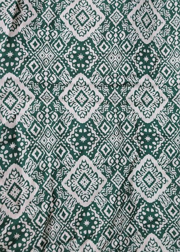 Bohem Desenli Yeşil Kadın Pantolon - Görsel 3