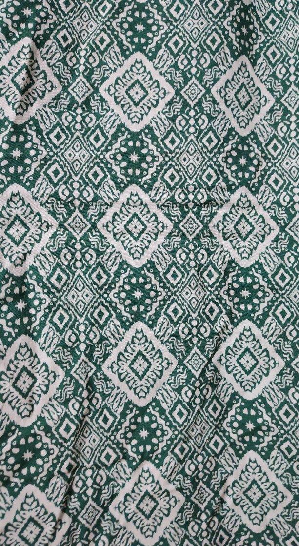 Bohem Desenli Yeşil Kadın Pantolon - Görsel 3