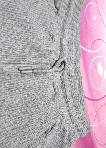 Gri Bol Kesim Kadın Eşofman Altı - Görsel 8