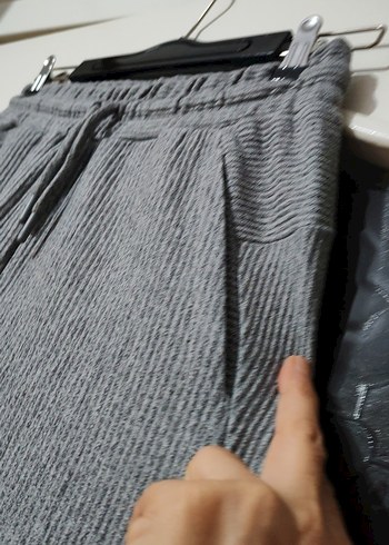 Gri Bol Kesim Kadın Eşofman Altı - Görsel 5