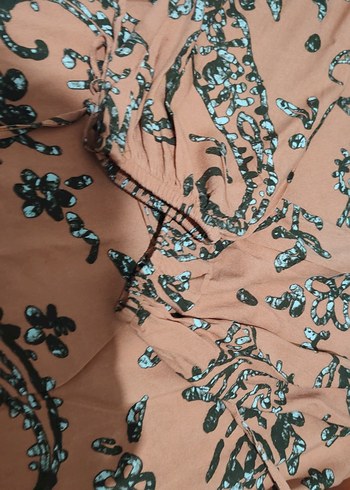 Bohem V Yaka Uzun Kollu Elbise - Görsel 8