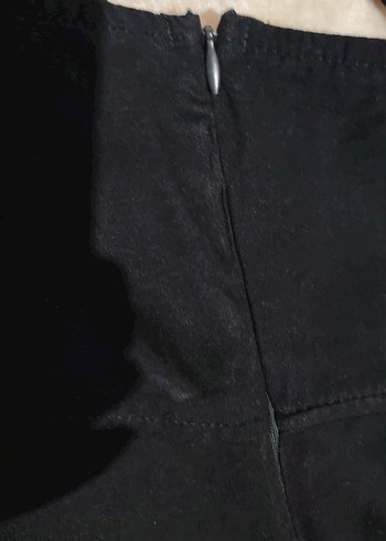 Kadın Siyah Uzun Straplez Abiye Elbise - Görsel 9