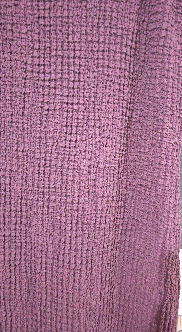 Bordo Örme Uzun Kolsuz Elbise - Görsel 2