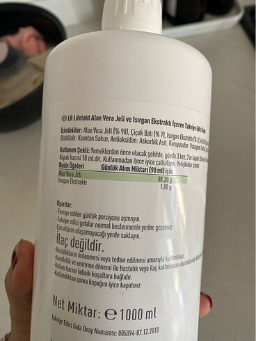 diğer Beden LR sivera aloevera içecek