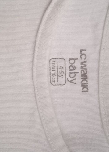 4 Yaş Beden beyaz Renk LC Waikiki baby 4/5 yaş tişört 