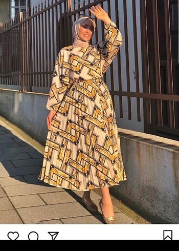 Sarı Uzun Kollu Piliseli Salaş Elbise - Görsel 2