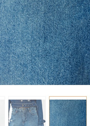 Kadın Mavi Denim Midi Boy Kot Pantolon - Görsel 6