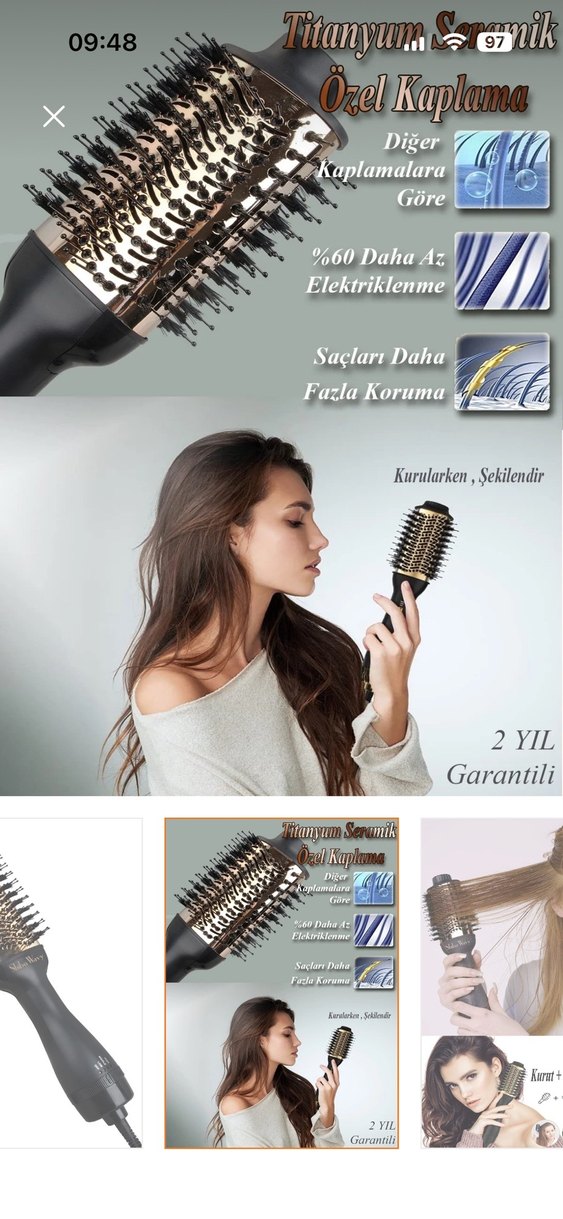 3'ü 1 Arada Saç Şekillendirici Beyaz - Görsel 4