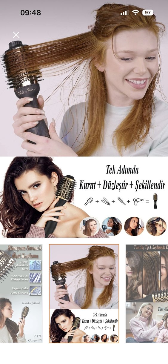 3'ü 1 Arada Saç Şekillendirici Beyaz - Görsel 3