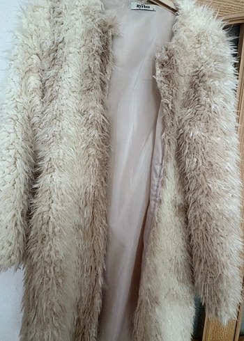 Bej Uzun Kadın Suni Kürk - Görsel 4