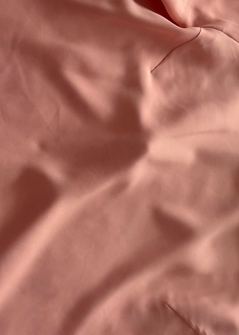 Pembe V Yakalı Midi  Bluz - Görsel 2