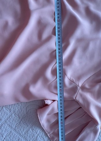 Pembe V Yakalı Midi  Bluz - Görsel 6