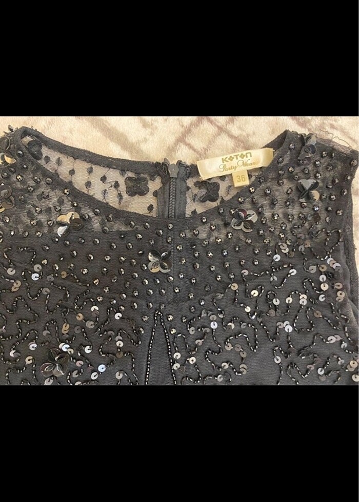 Payetli pullu elbise - Görsel 5