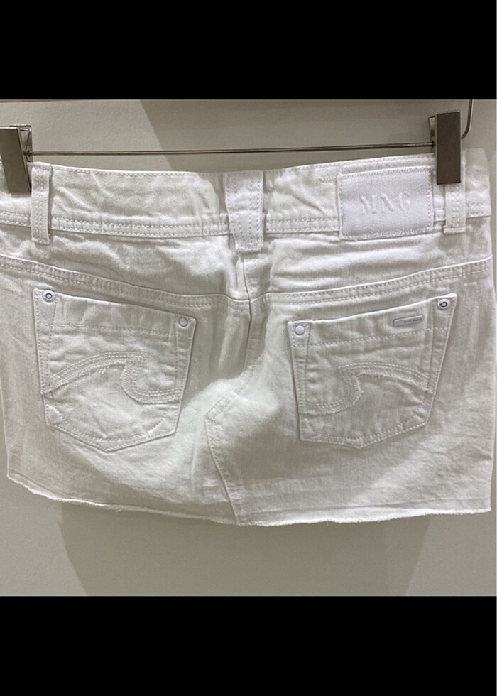 Beyaz mango kot etek - Görsel 2