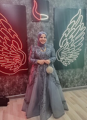 Tesettür abiye/nişan elbisesi