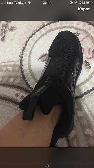 38 Beden siyah Renk Siyah puma spor ayakkabı