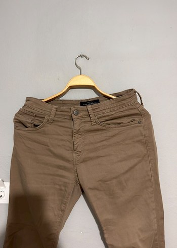 Mavi Jeans Bej Slim Fit Keten Pantolon