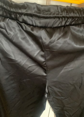 Siyah Salaş Kadın Midi Kumaş Pantolon - Görsel 4