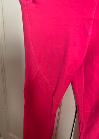 Parlak Pembe Fermuarlı Kadın Spor Taytı - Görsel 2