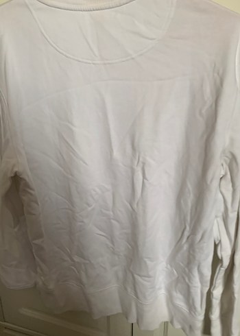 Beyaz Uzun Kollu Baskılı erkek Sweatshirt - Görsel 2