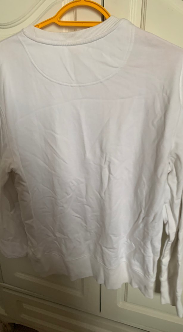 Beyaz Uzun Kollu Baskılı erkek Sweatshirt - Görsel 2