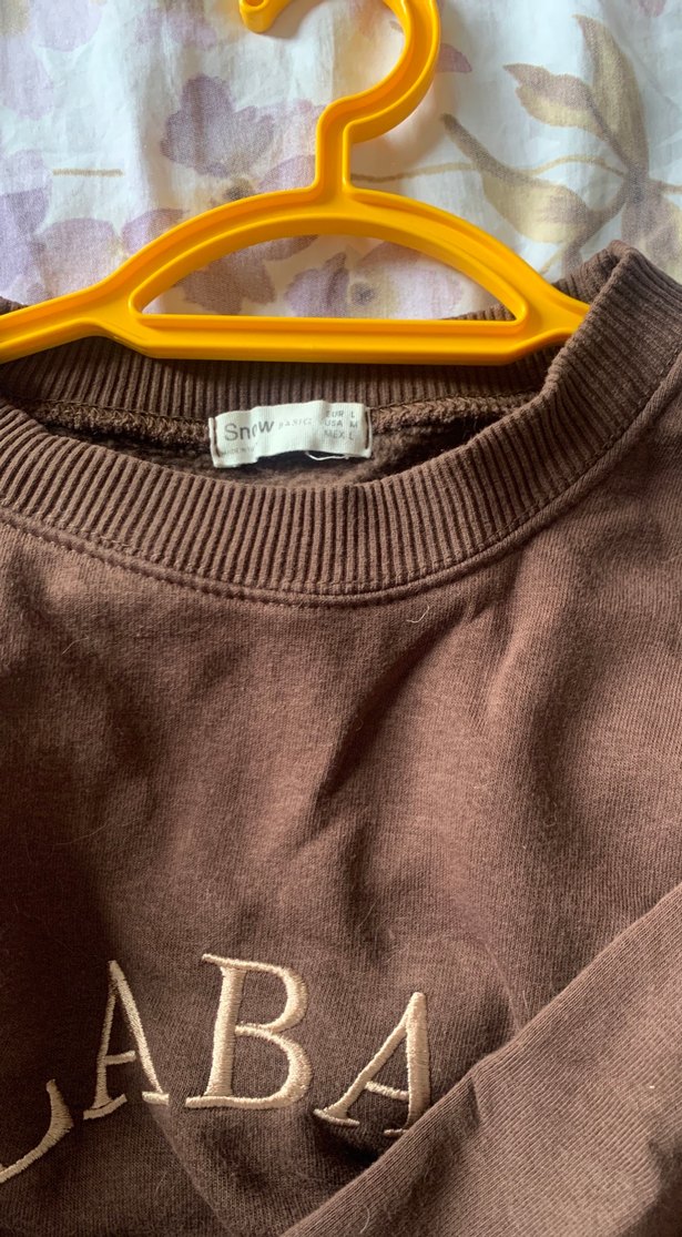 Kahverengi Kadın Süet Sweatshirt - Görsel 3