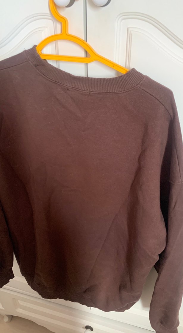 Kahverengi Kadın Süet Sweatshirt - Görsel 2