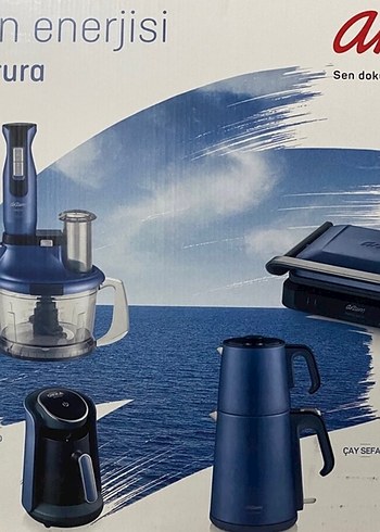 Koyu Mavi Blender ve Çay Seti