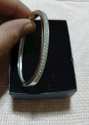 Gri Minimalist YDesenli Tokalı Bilezik - Görsel 6