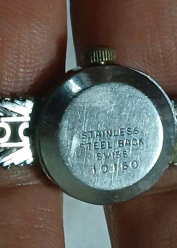 Pırlanta taşlı gümüş vintage saat - Görsel 2