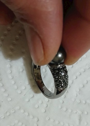 İnci taşlı  gümüş yüzük - Görsel 2