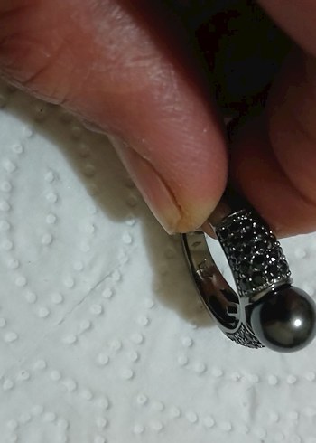 İnci taşlı  gümüş yüzük - Görsel 6