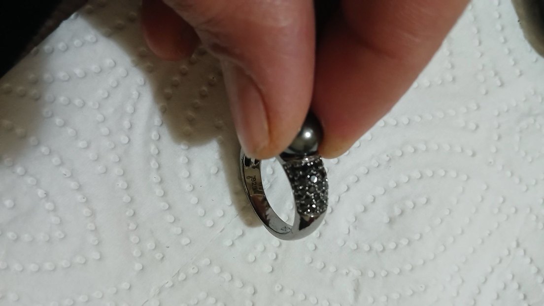 İnci taşlı  gümüş yüzük - Görsel 2