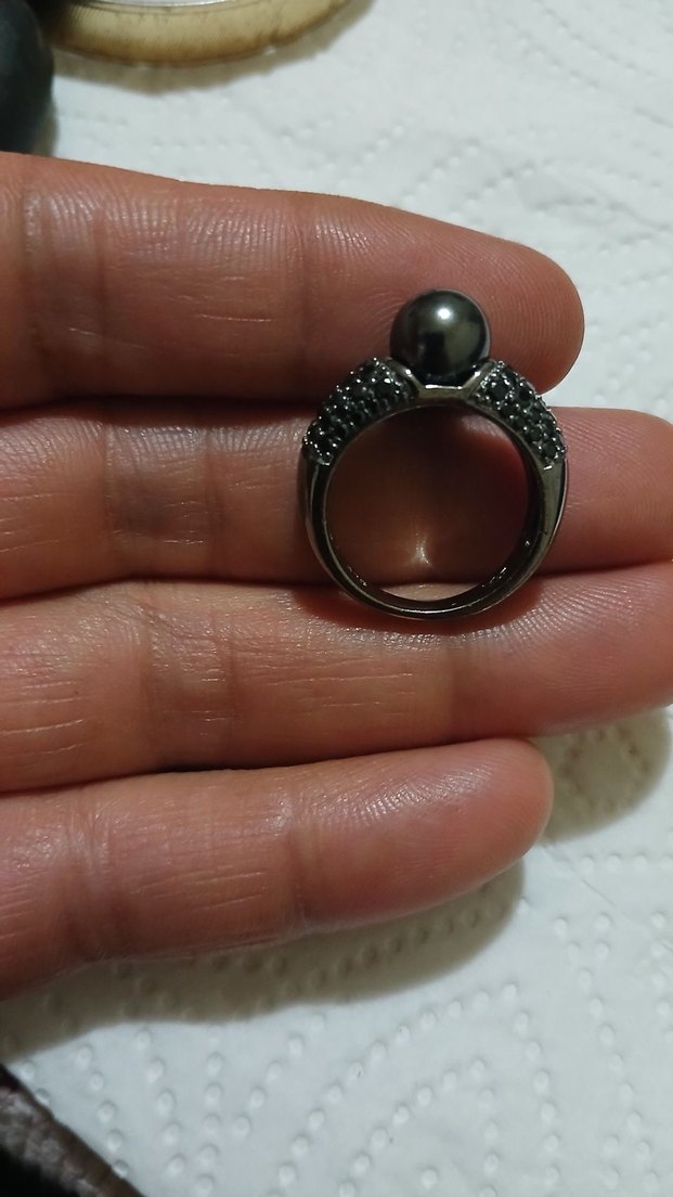 İnci taşlı  gümüş yüzük - Görsel 5