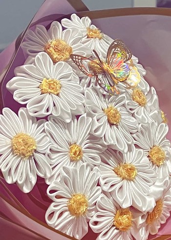 Pembe Pastel Çiçek Buketi - Görsel 3