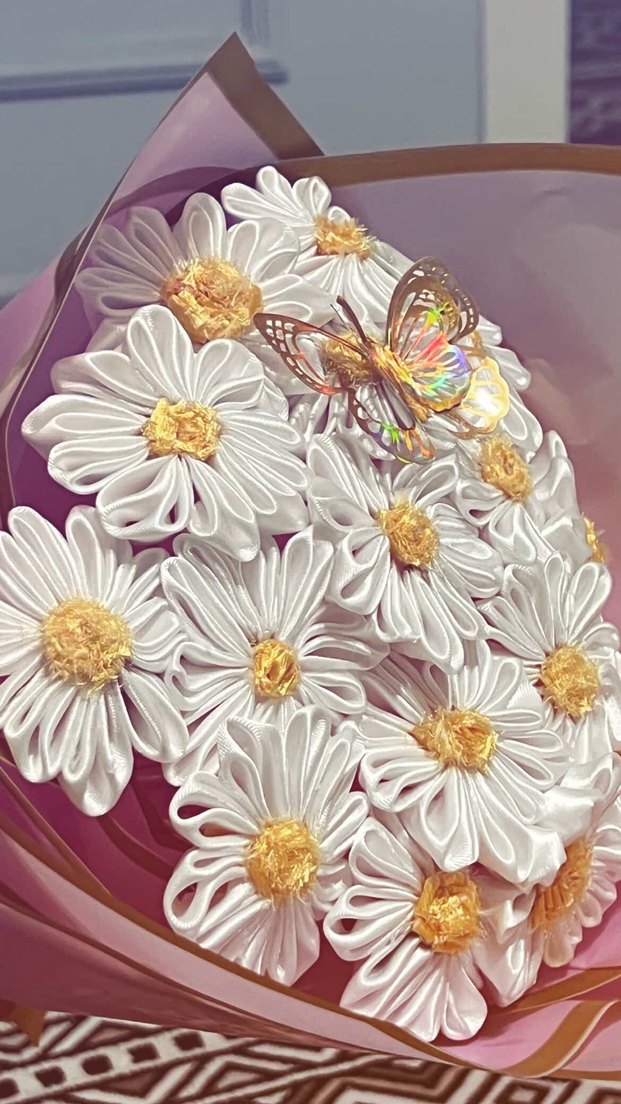 Pembe Pastel Çiçek Buketi - Görsel 3