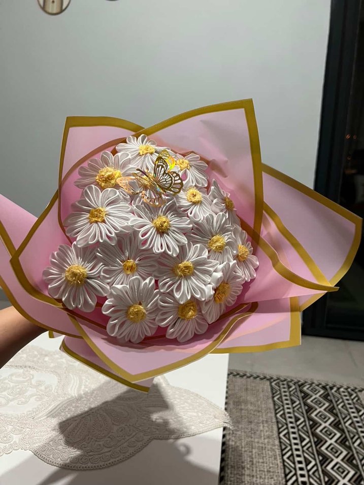 Pembe Pastel Çiçek Buketi - Görsel 2