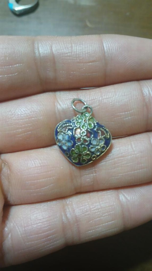 Mavi İşlemeli Boncuklu Bohem Kadın Kolye Ucu - Görsel 3