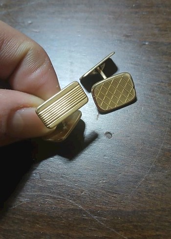 Minimalist Altın kaplama  Erkek Kol Düğmeleri - Görsel 5