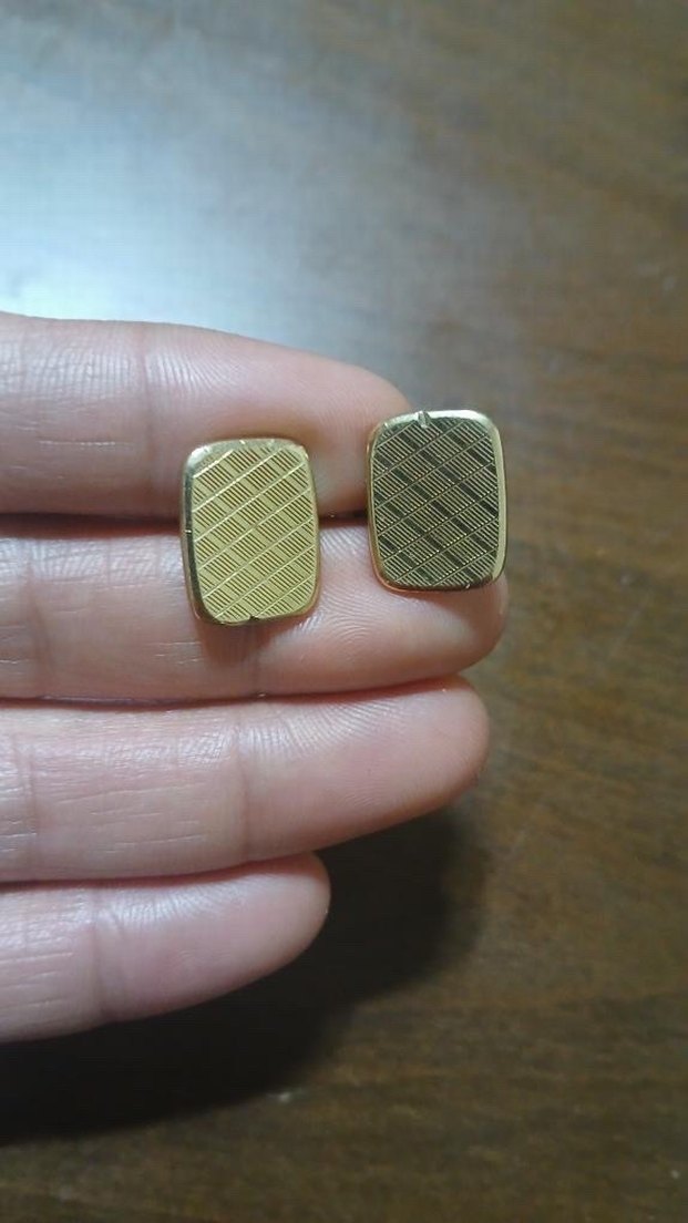 Minimalist Altın kaplama  Erkek Kol Düğmeleri - Görsel 2