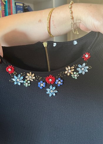 m Beden Kısa Kollu Siyah Kadın Triko Elbise