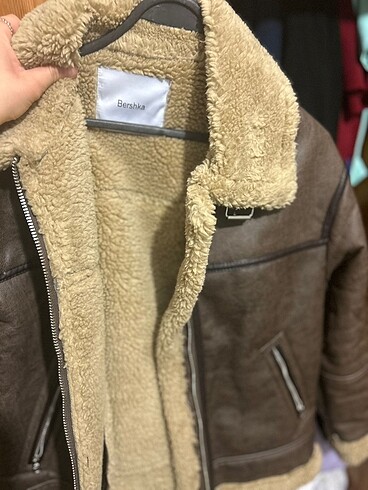 Bershka Deri Ceket/Mont Kahverengi
