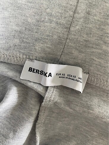 xs Beden gri Renk Bershka Mini Gri Şort